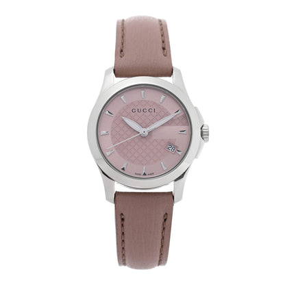 Gucci Stainless Steel Calfskin 27mm G-Timeless Quartz Watch Pink 1 of 4