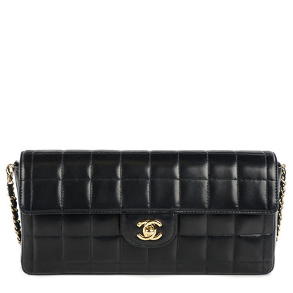 Chanel Lambskin Quilted East West Chocolate Bar Flap Black 1 of 8