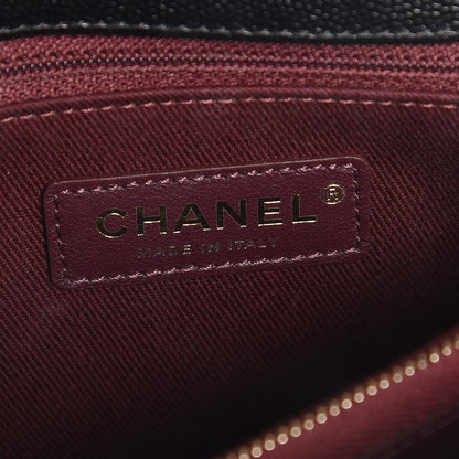 Chanel Caviar Chevron Quilted Small Coco Handle Flap Black 6 of 8