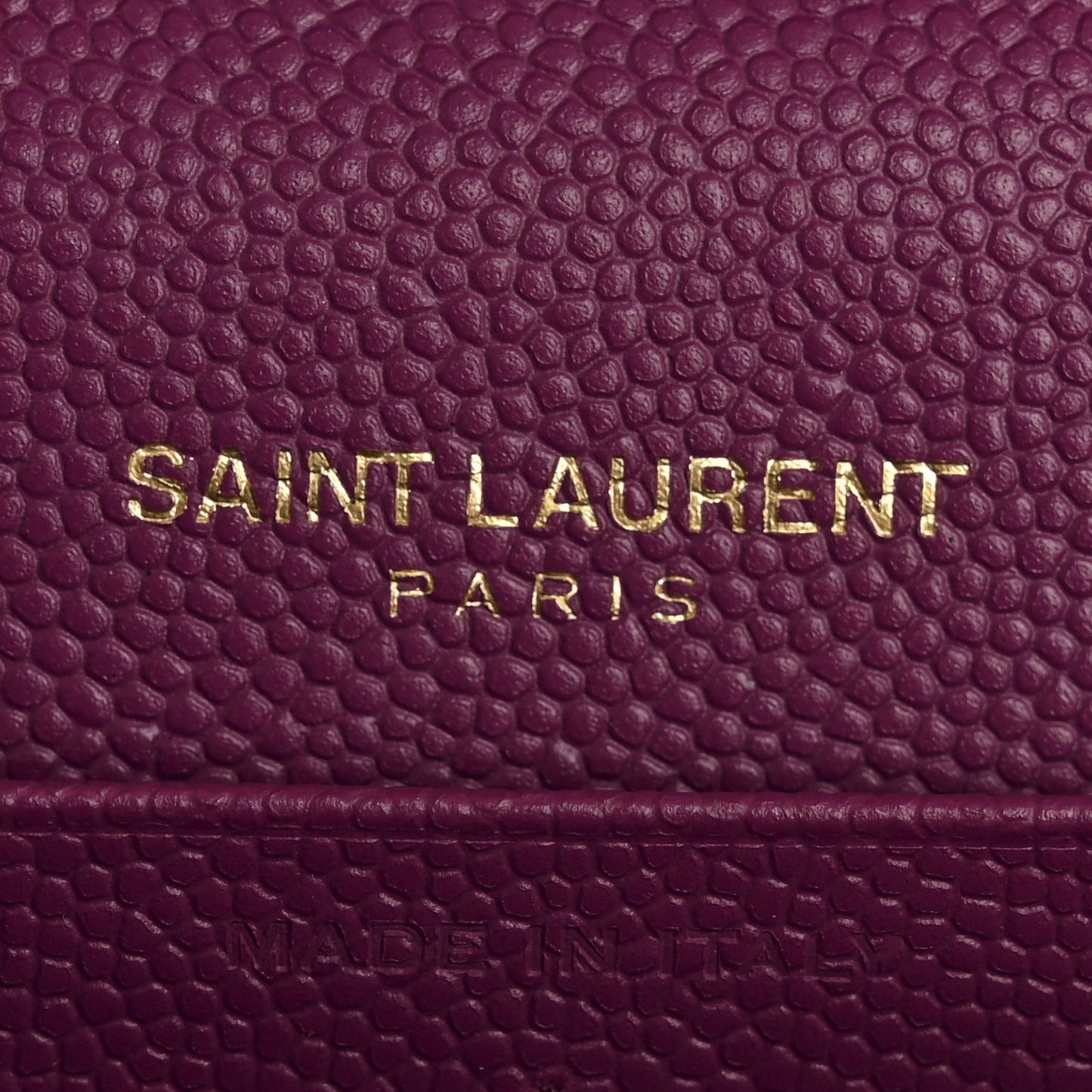 Grain De Poudre Matelasse Chevron Monogram Chain Wallet Dark Grape