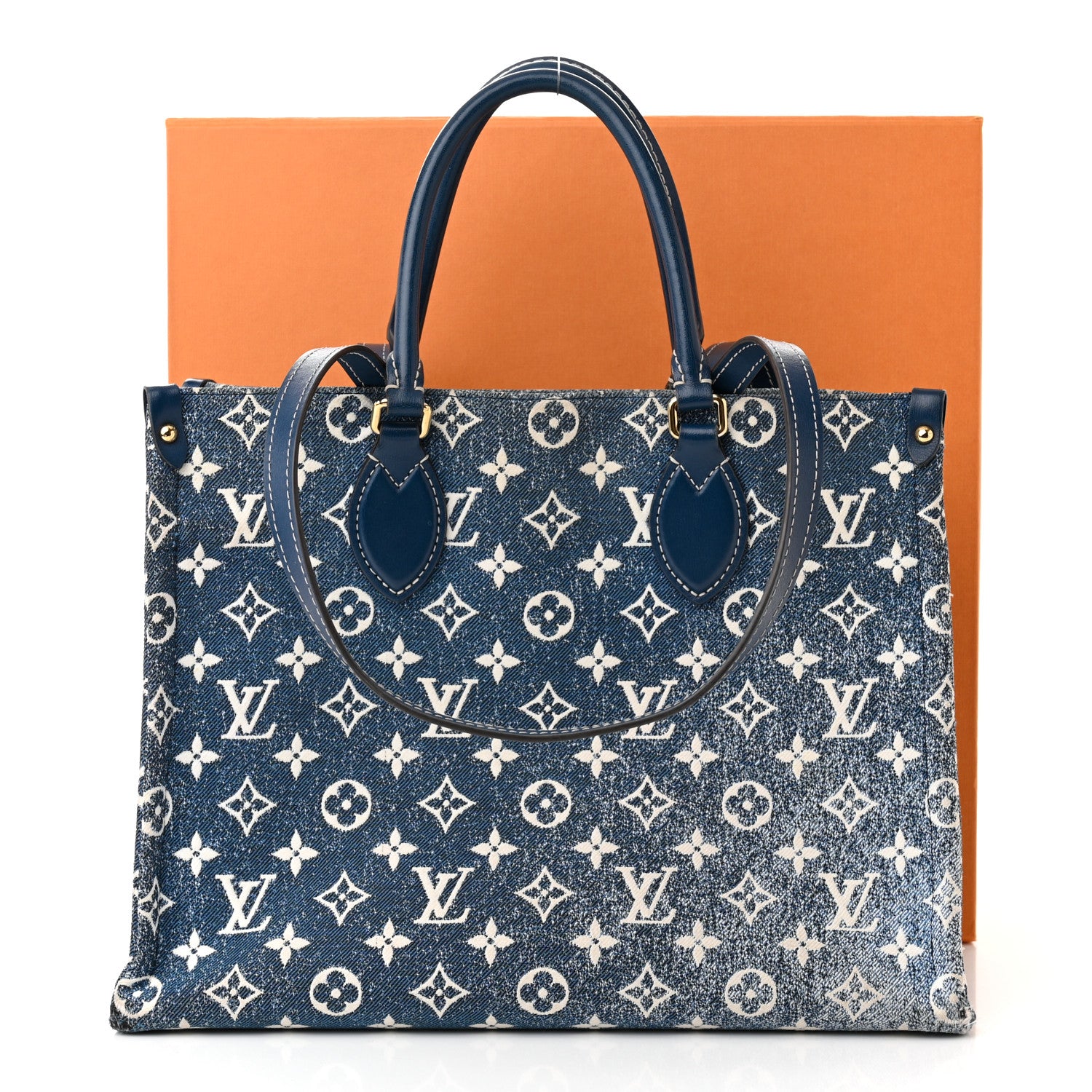 Louis Vuitton Monogram Jacquard Denim Onthego MM Bleu 12 of 12