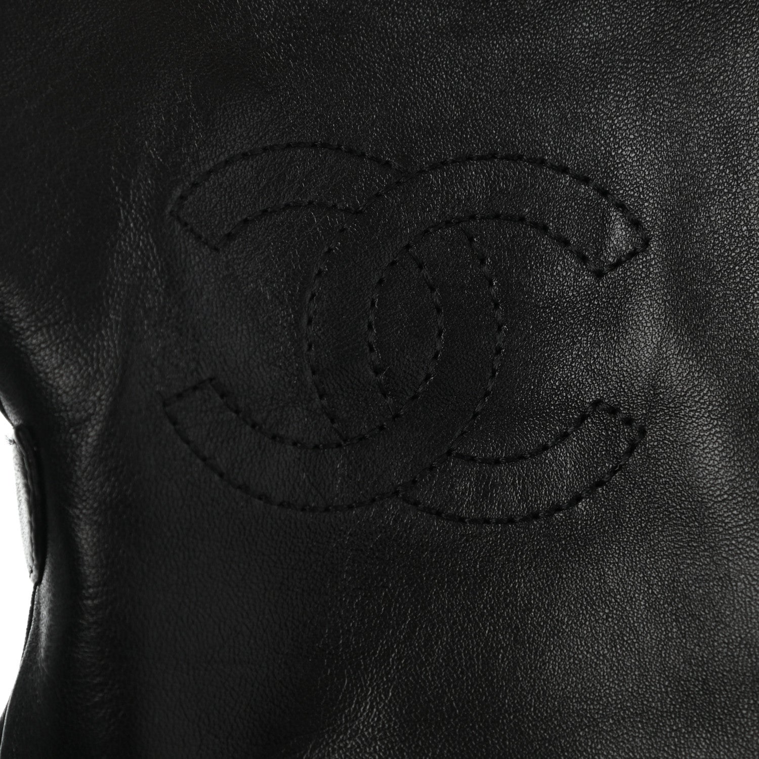 Chanel Calfskin CC Knee High Boots 38.5 Black 10 of 10