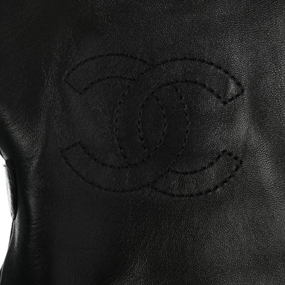 Chanel Calfskin CC Knee High Boots 38.5 Black 10 of 10