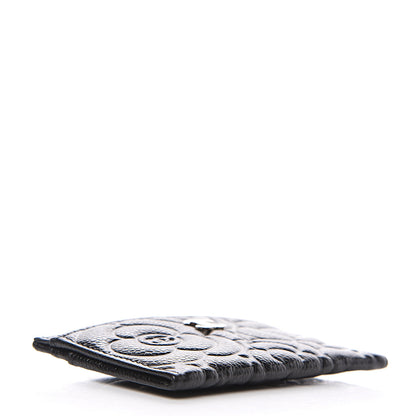 Chanel Caviar Camellia Embossed Card Holder Black 3 of 8