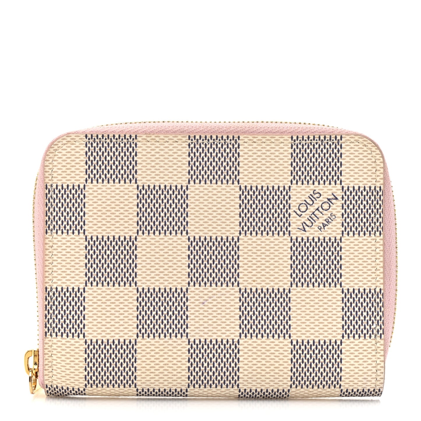 Damier Azur Zippy Coin Purse Rose Ballerine