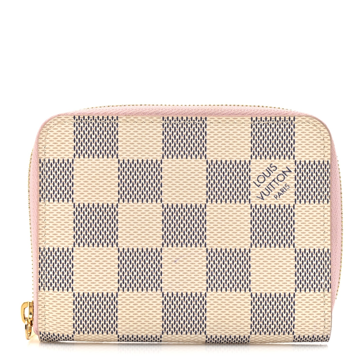 Louis Vuitton Damier Azur Zippy Coin Purse Rose Ballerine 1 of 6