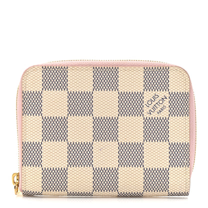 Louis Vuitton Damier Azur Zippy Coin Purse Rose Ballerine 1 of 6