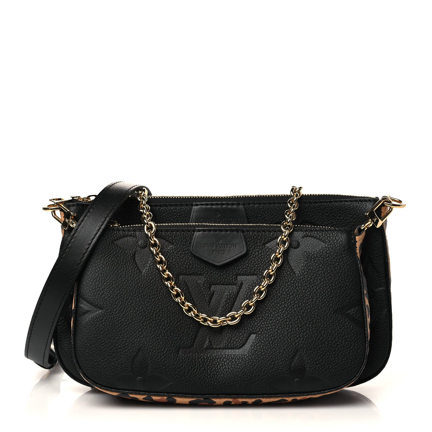 Louis Vuitton Empreinte Monogram Giant Wild At Heart Multi Pochette Accessories Black 1 of 7