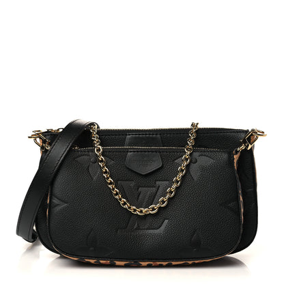Louis Vuitton Empreinte Monogram Giant Wild At Heart Multi Pochette Accessories Black 1 of 7