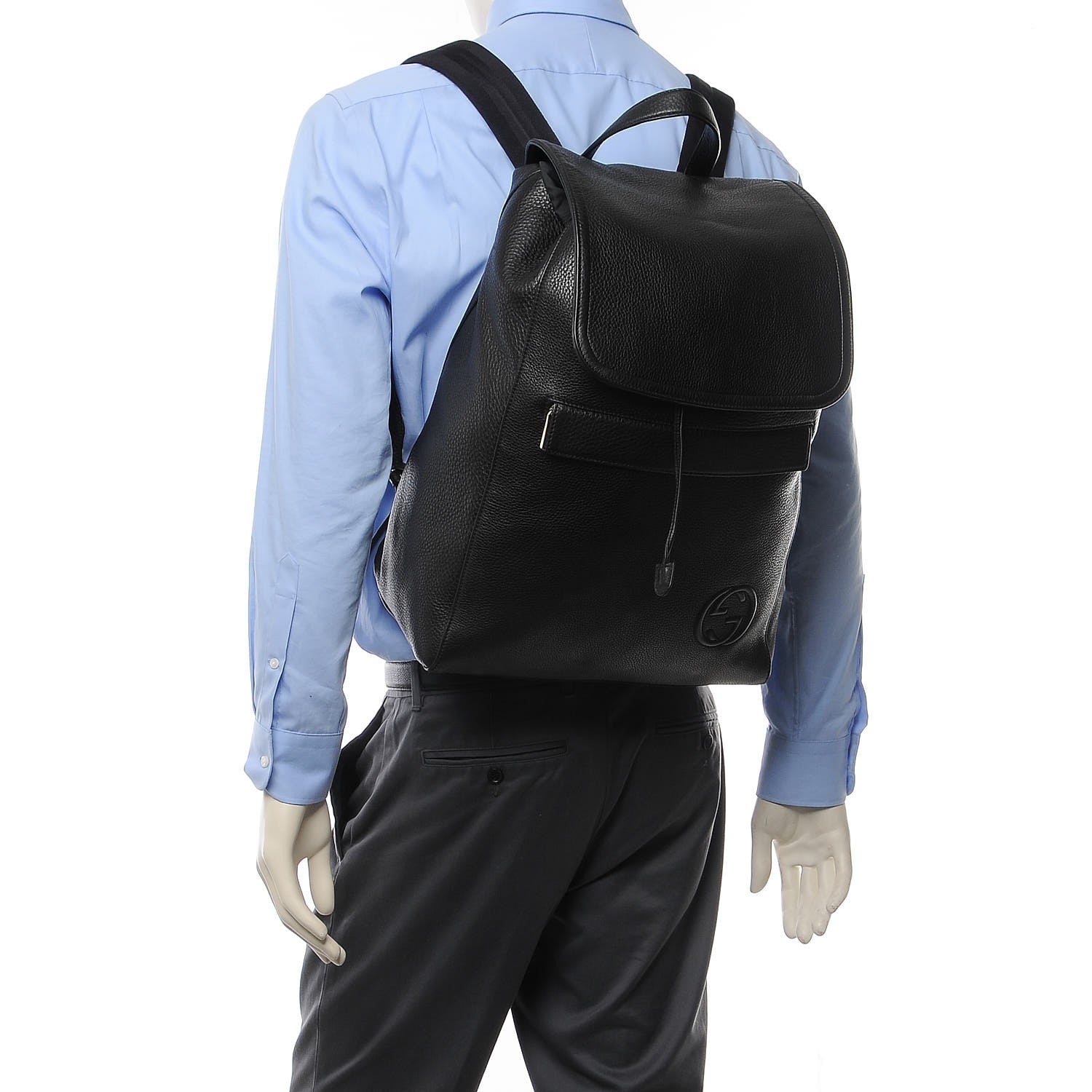 Gucci Pebbled Calfskin Soho Backpack Black 2 of 7