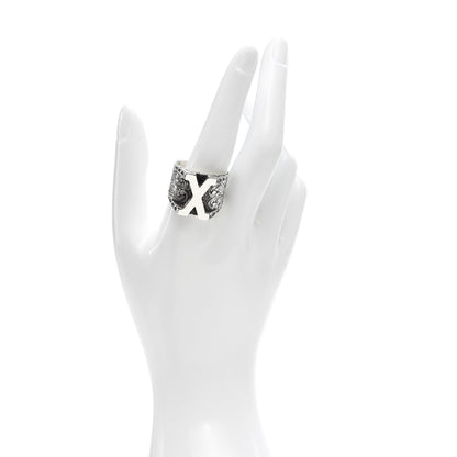 Gucci Sterling Silver Letter X Ring 66 11.5 2 of 9