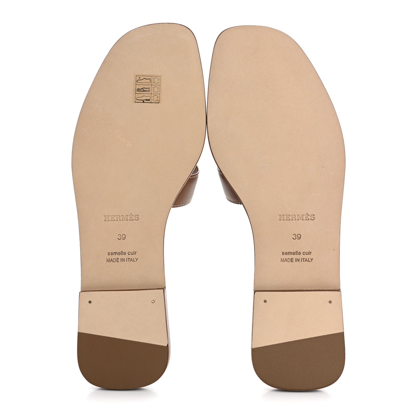 Box Calfskin Oran Sandals 39 Gold