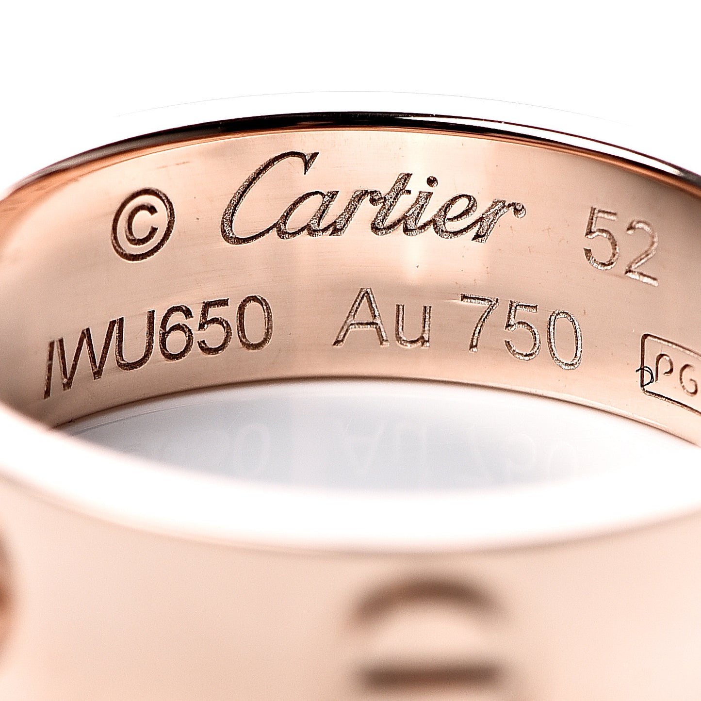 18K Pink Gold 5.5mm LOVE Ring 52 6