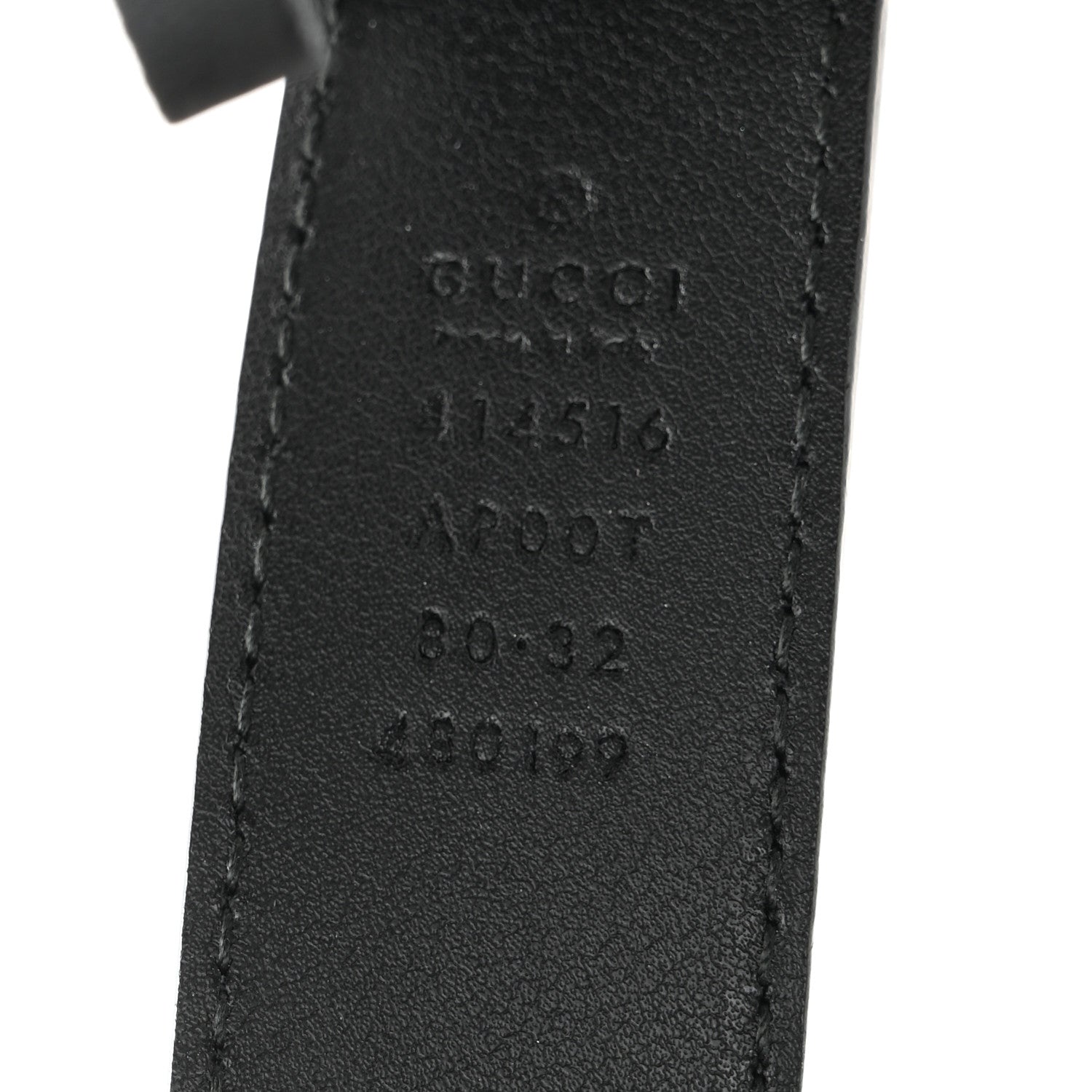 Gucci Moon Calfskin Double G 30mm Belt 80 32 Black 3 of 5