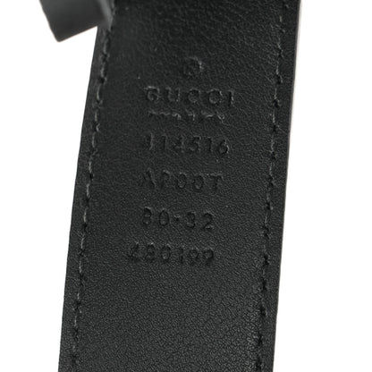 Gucci Moon Calfskin Double G 30mm Belt 80 32 Black 3 of 5