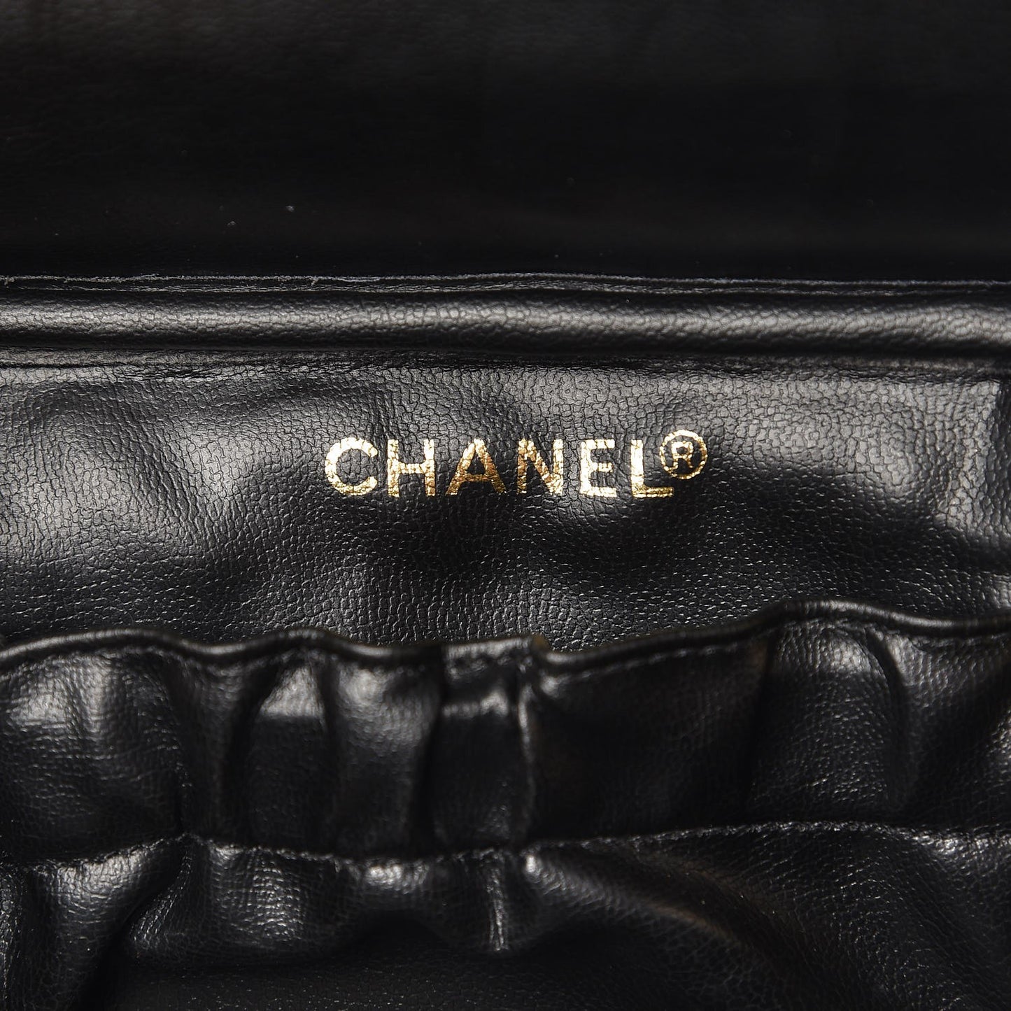 Lambskin Vanity Cosmetic Case Black