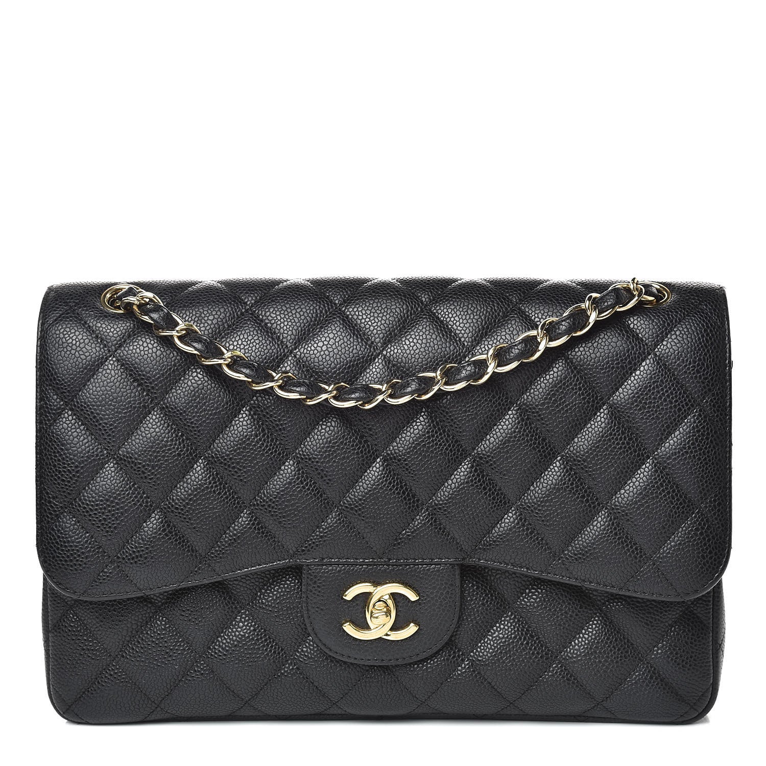 Chanel Caviar Quilted Jumbo Double Flap Black 1 of 18