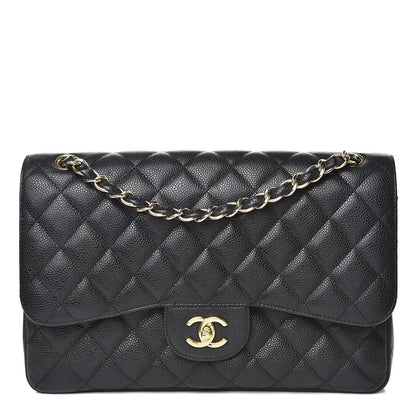Chanel Caviar Quilted Jumbo Double Flap Black 1 of 18