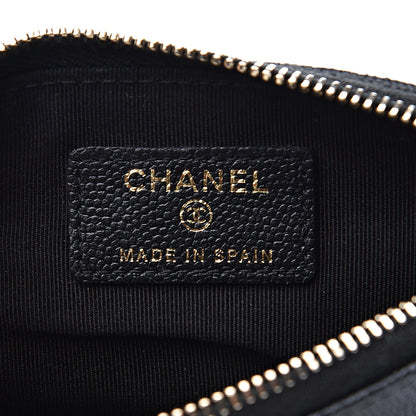 Chanel Caviar Quilted Small Vintage Mademoiselle Cosmetic Case Black 5 of 7