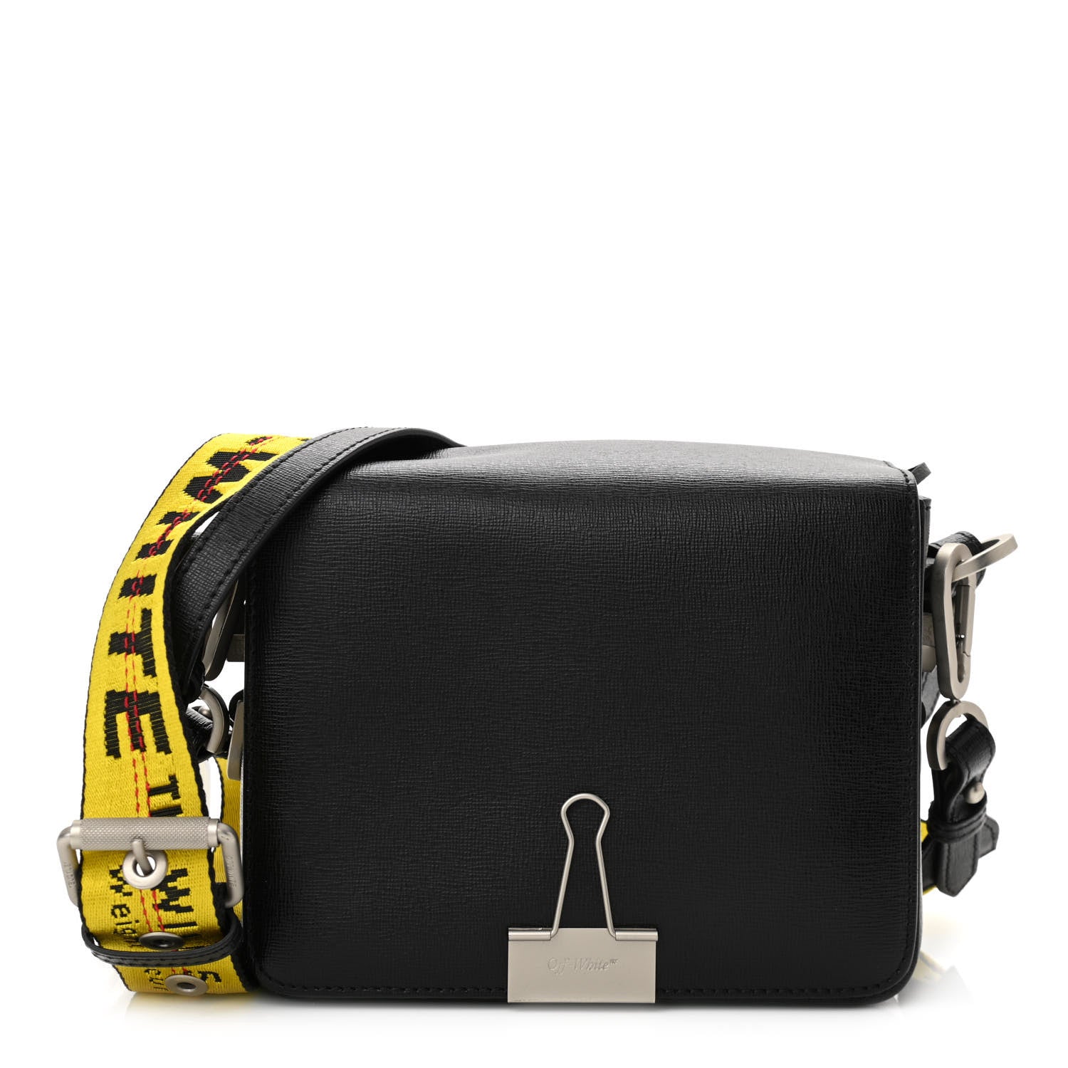 Off-White Calfskin Binder Clip Bag Black 1 of 9