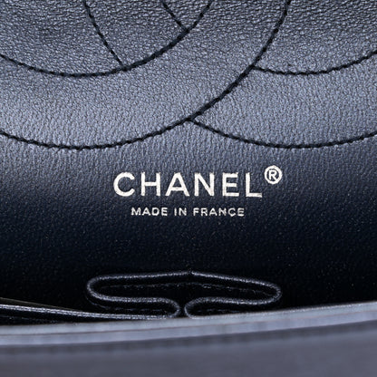 Chanel Metallic Aged Calfskin Quilted 2.55 Reissue 227 Flap Dark Navy Blue 6 of 10
