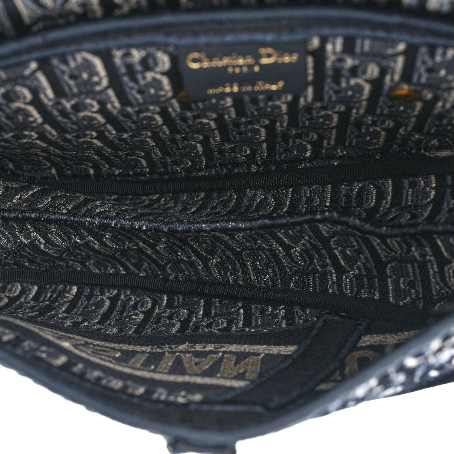 Christian Dior Velvet Oblique Saddle Bag Blue 5 of 9