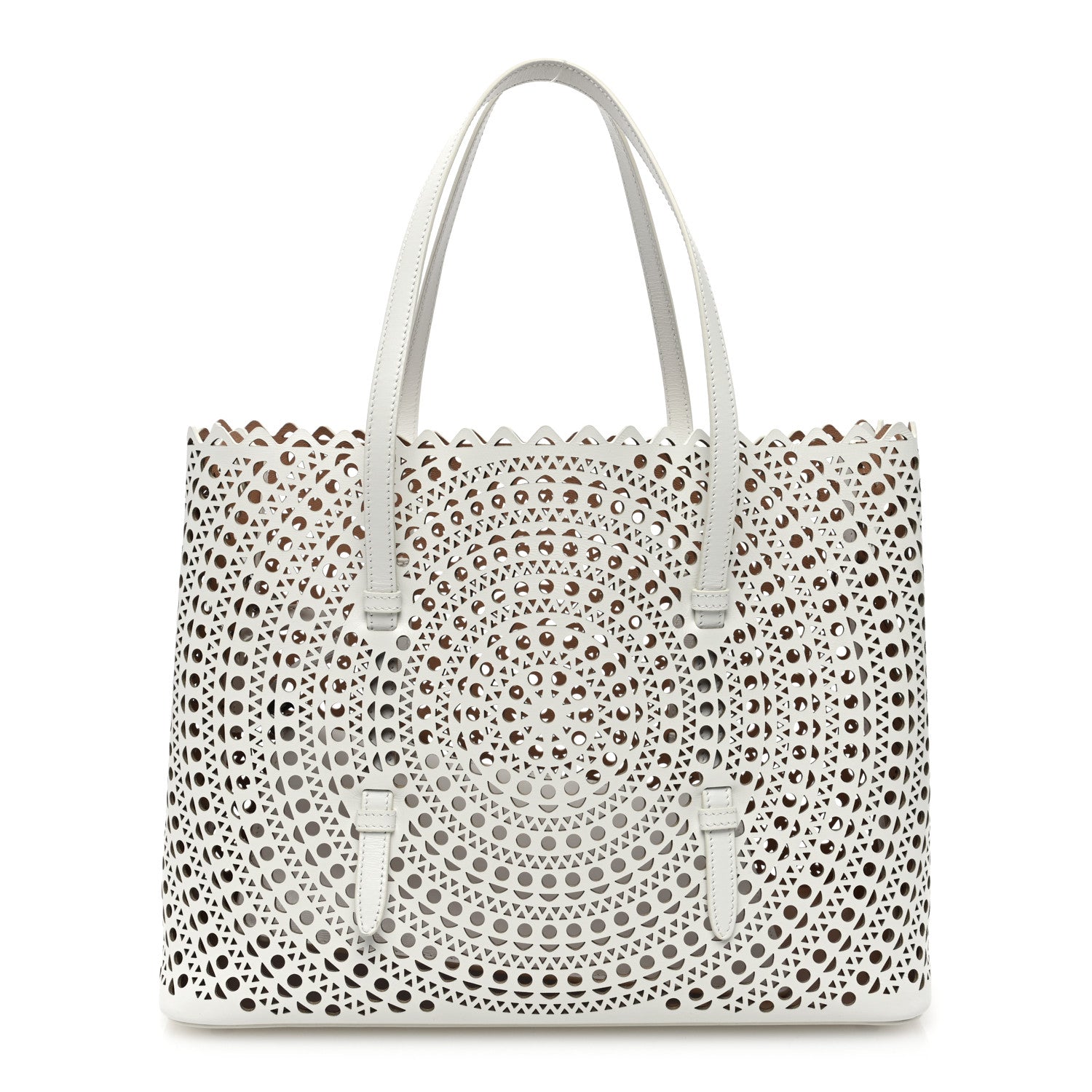Alaia Calfskin Vienne Mina 32 Bag White 1 of 10