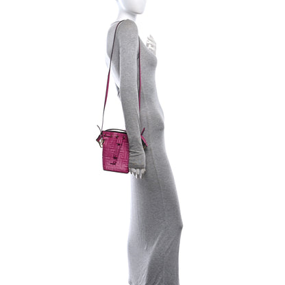 Fendi Vitello Liberty F is Fendi FF 1974 Embossed Mini Mon Tresor Bucket Bag Ciclamino Pilar 2 of 10