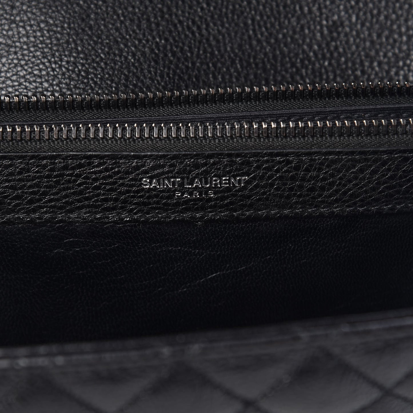 Calfskin Mixed Matelasse Triquilt Large Monogram Envelope Satchel Black White
