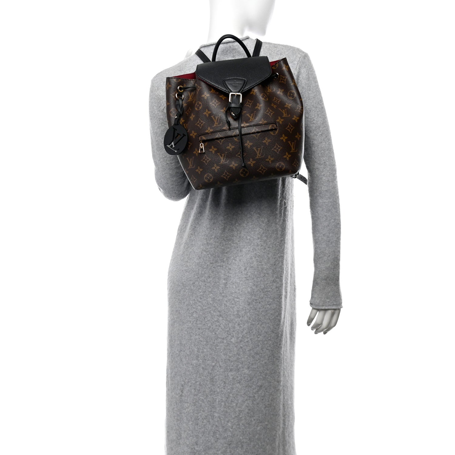 Louis Vuitton Monogram Montsouris PM Black 2 of 9