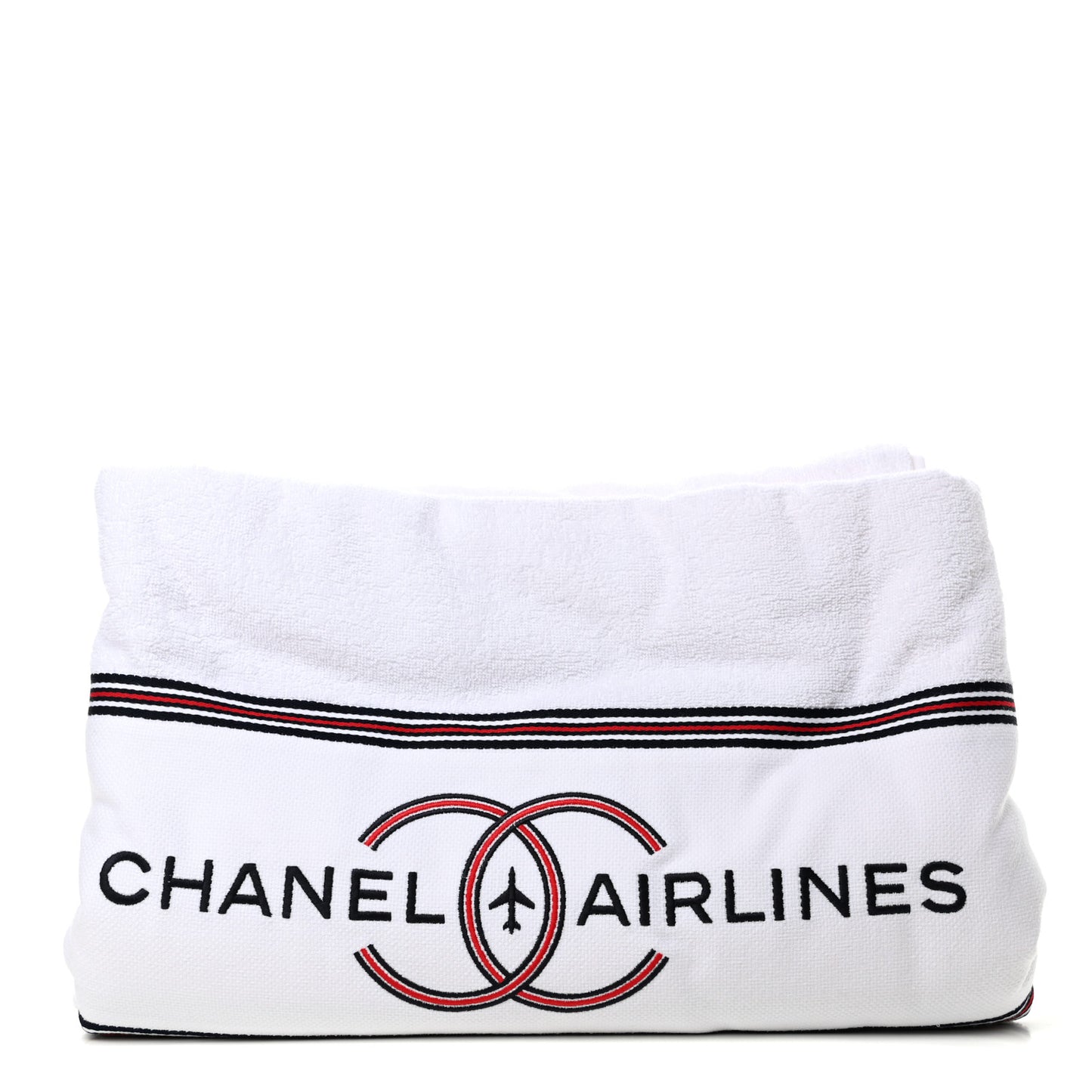 Reversible Chanel Airlines Tote Silver Navy