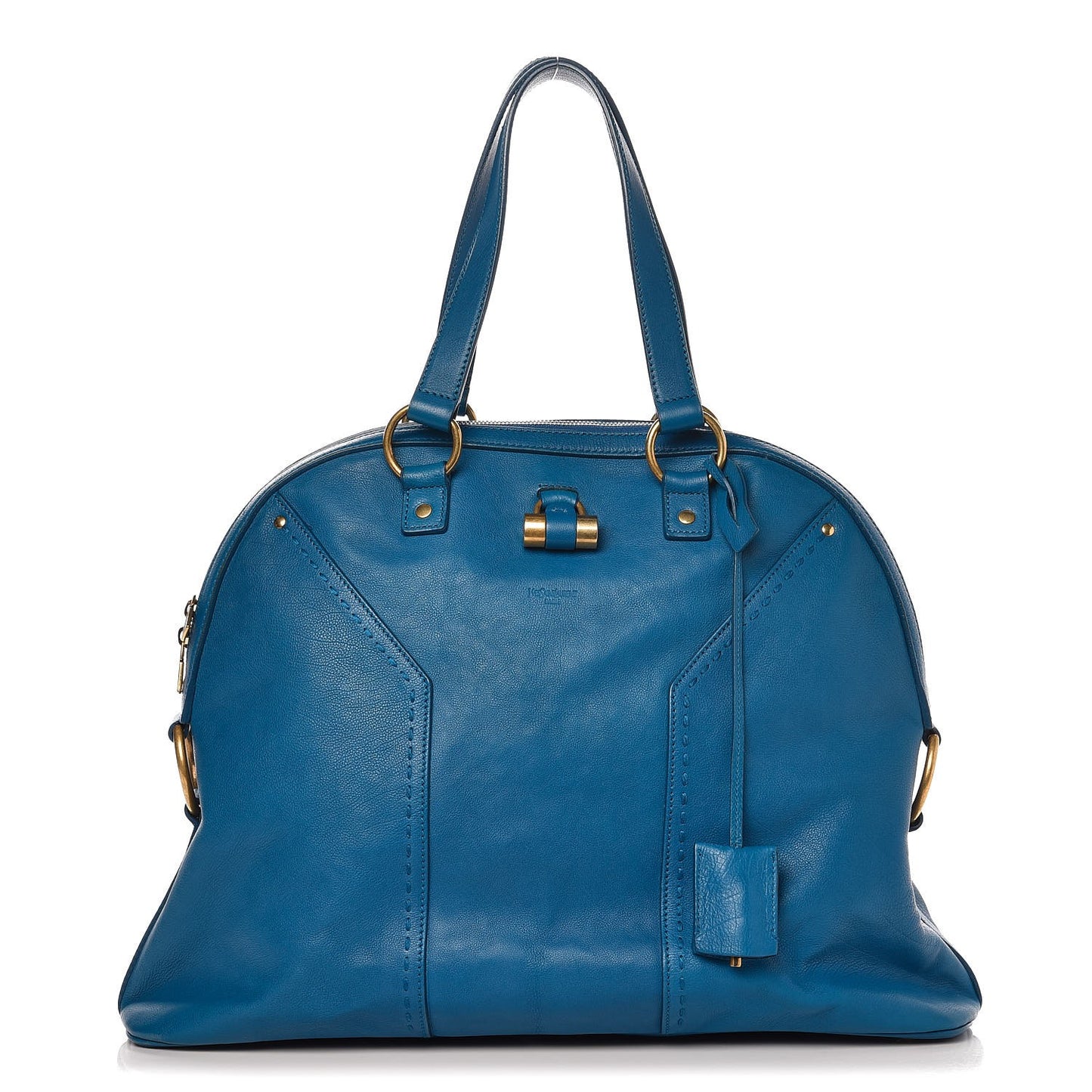 Calfskin Oversized Muse Turquoise