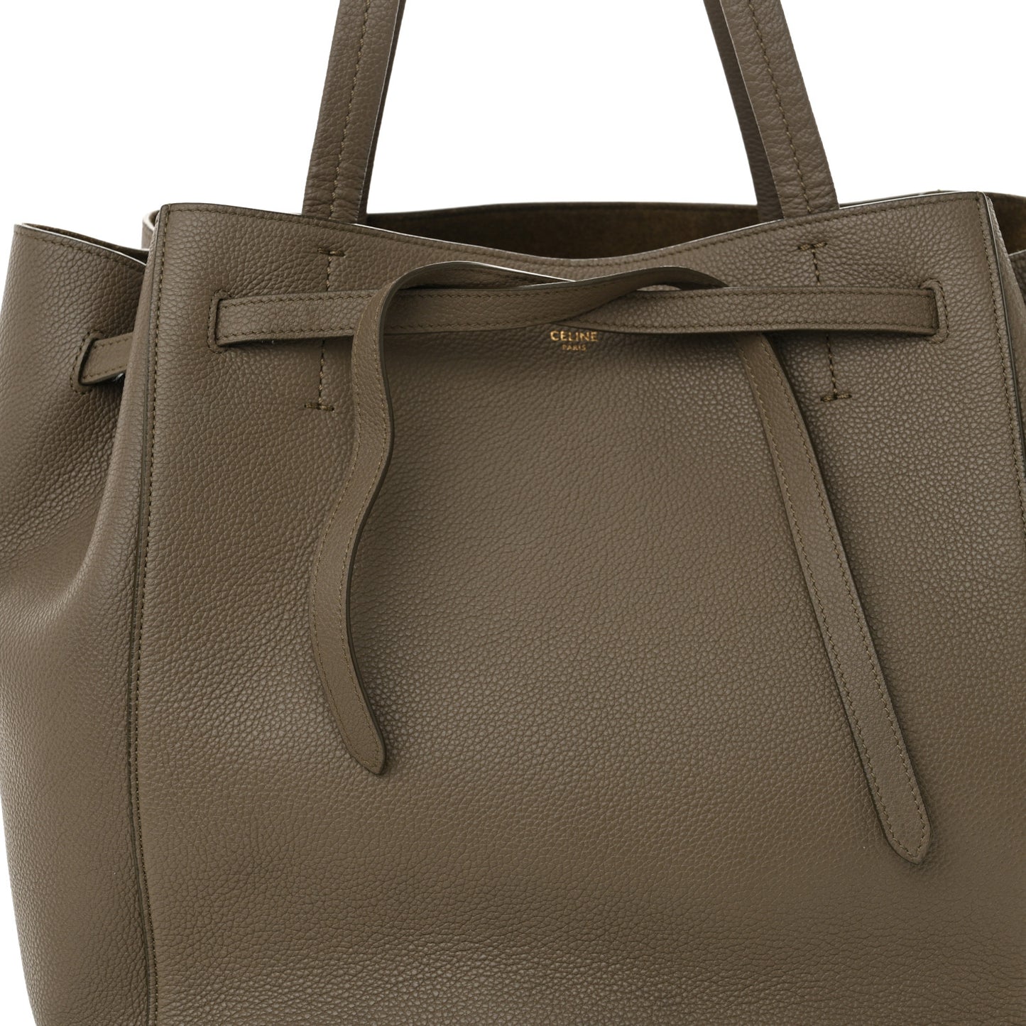 Soft Grained Calfskin Small Belt Cabas Phantom Taupe
