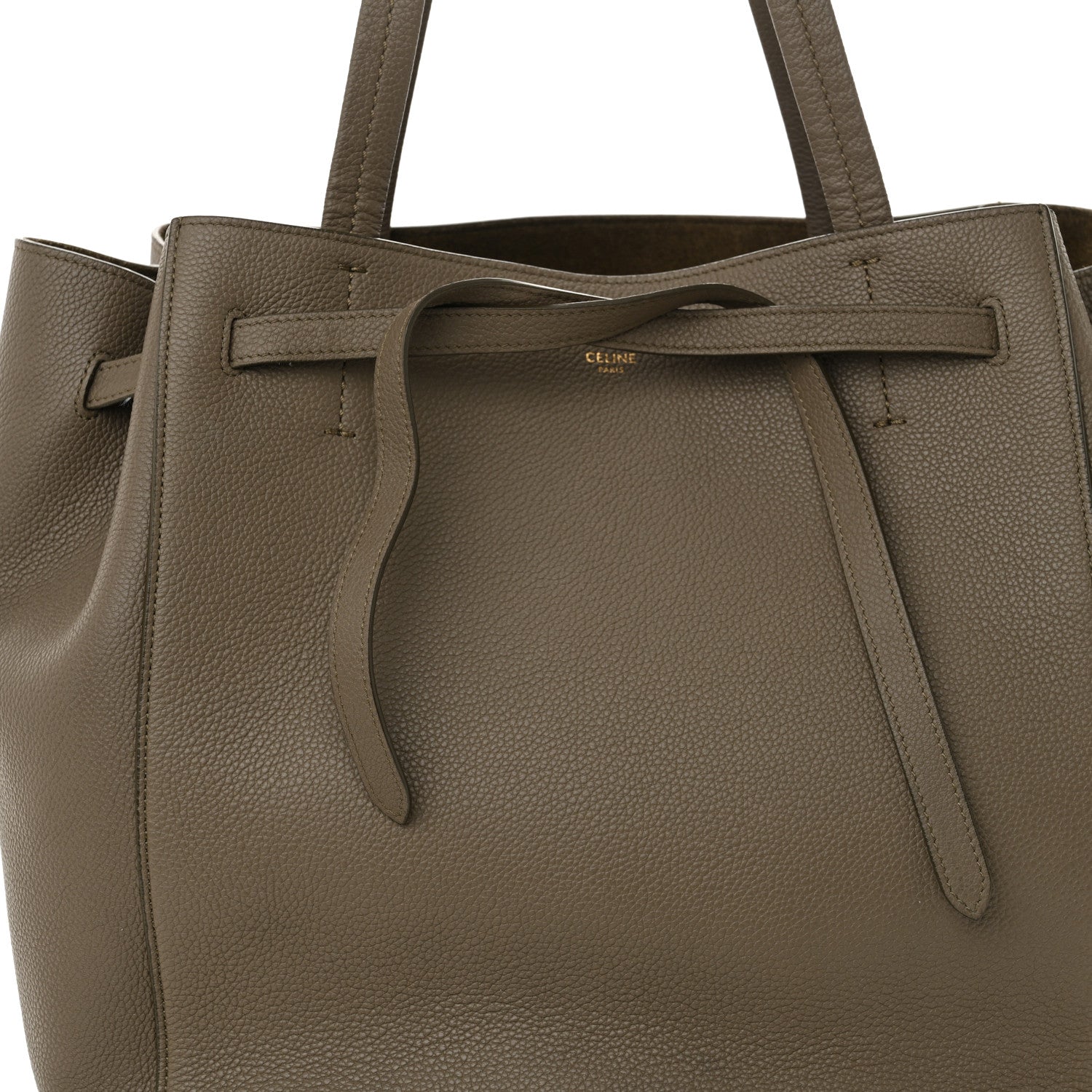 Celine Soft Grained Calfskin Small Belt Cabas Phantom Taupe 8 of 11