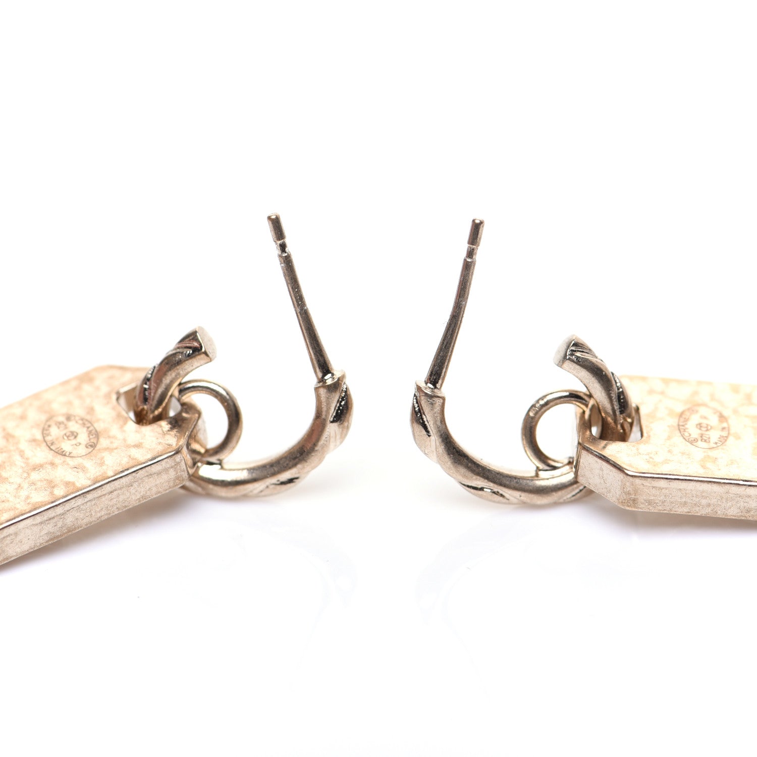 Chanel CC Tag Drop Earrings Gold 5 of 8