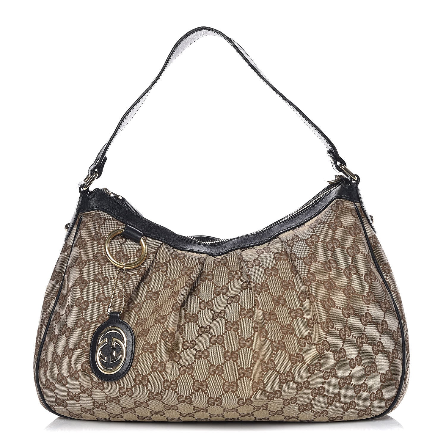 Gucci Monogram Medium Sukey Hobo Black 1 of 13