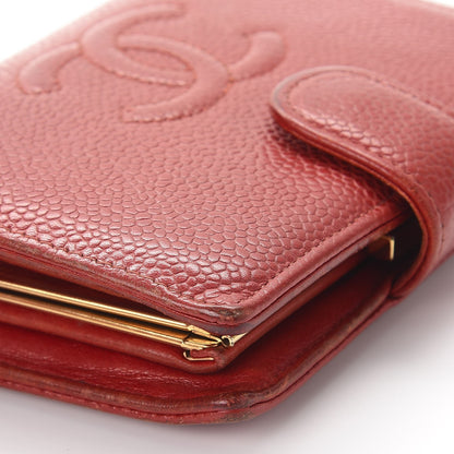 Chanel Caviar Timeless CC Compact French Wallet Red 12 of 20