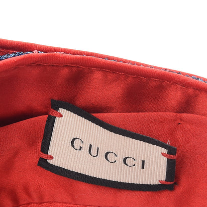 Gucci Metallic Lurex Silk GG Supreme Headband Blue Red 4 of 6