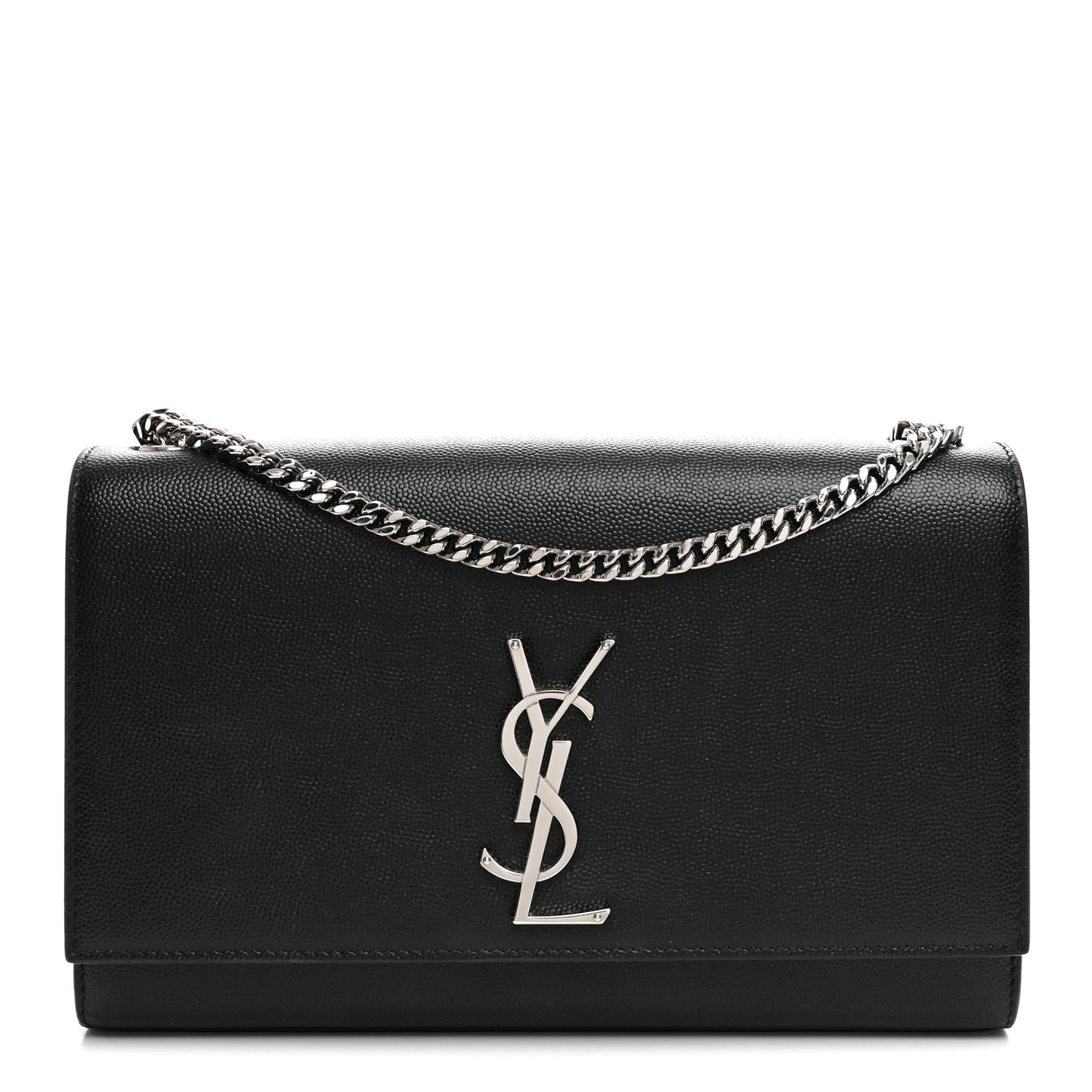 Grain De Poudre Medium Classic Monogram Kate Satchel Black