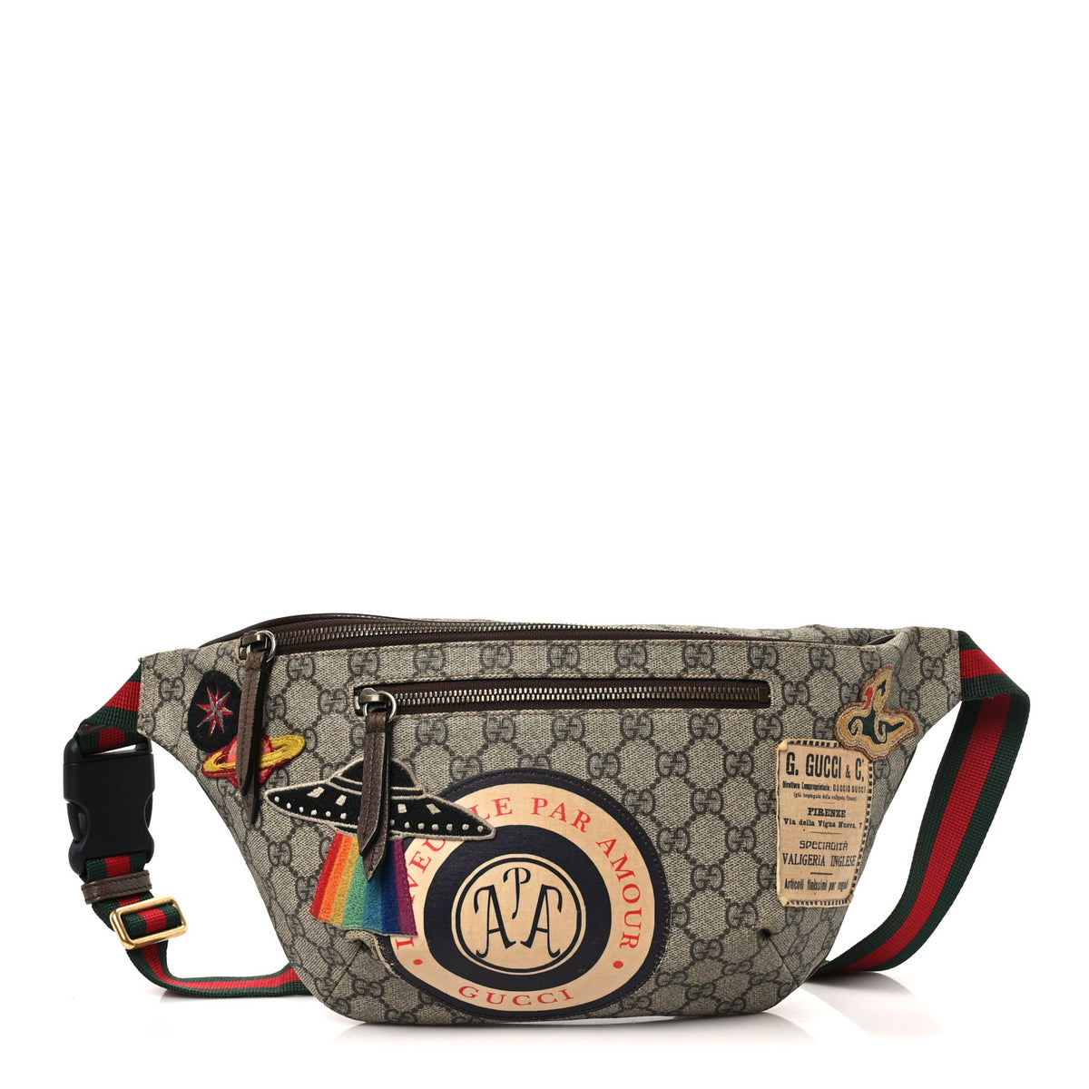 Gucci GG Supreme Monogram Courrier Belt Bag Beige New Acero 1 of 10