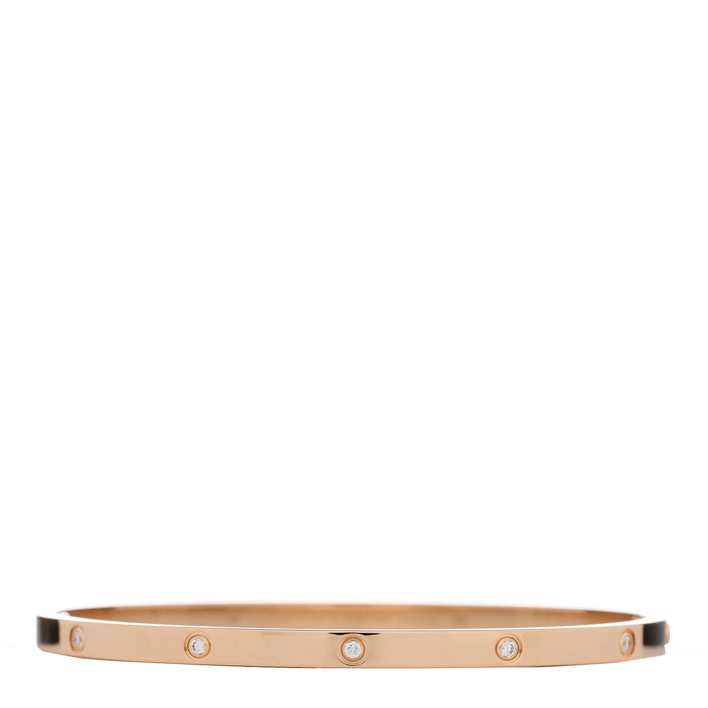 18K Pink Gold 10 Diamond Small LOVE Bracelet 18