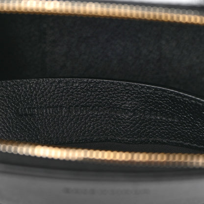 Balenciaga Grained Calfskin Logo S Ville Top Handle Bag Black White 7 of 9