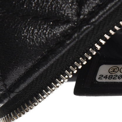 Chanel Lambskin Star Embossed Coin Purse Case Black 7 of 8