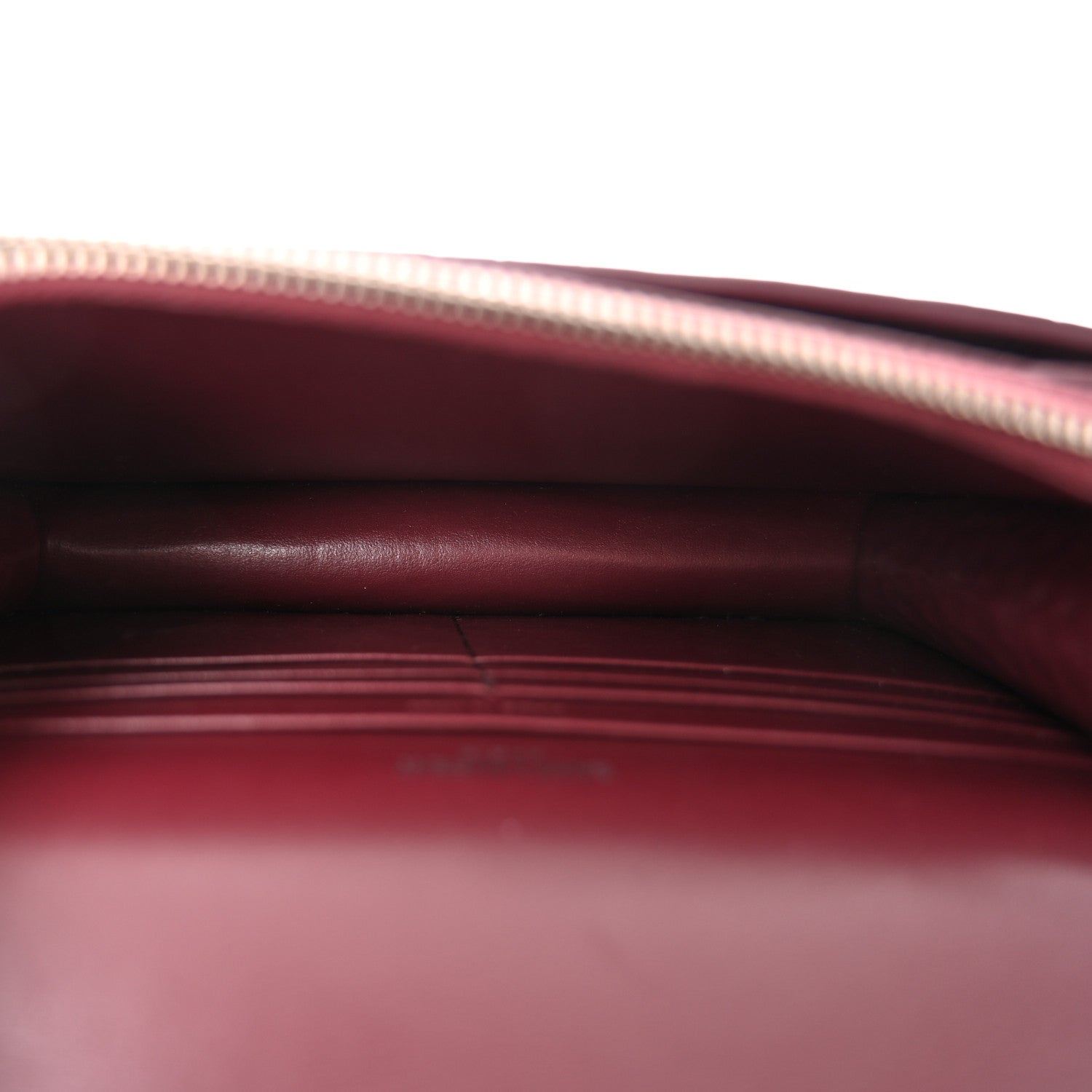 Saint Laurent Calfskin Crocodile Embossed Monogram Sunset Top Handle Chain Wallet Rouge Legion 5 of 9