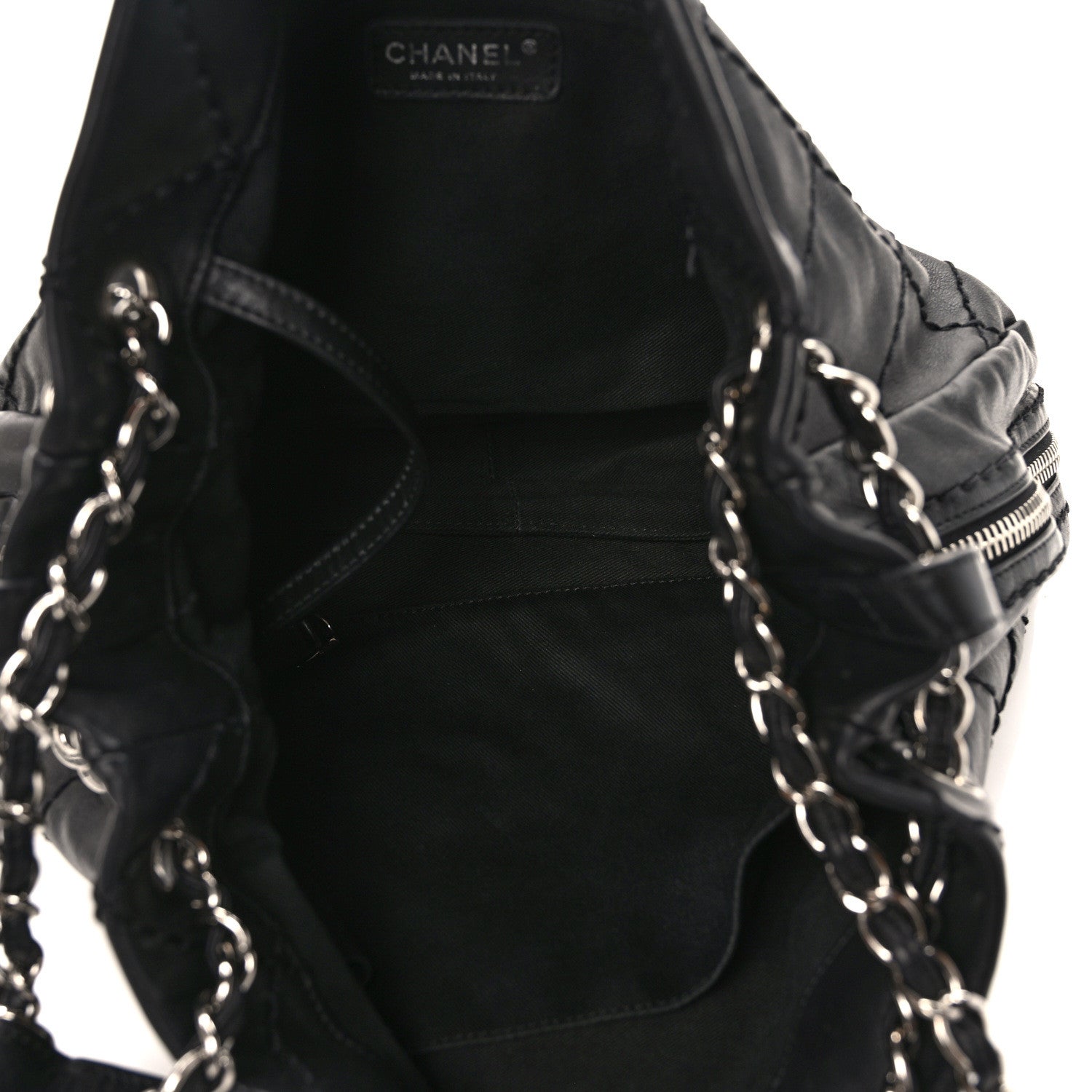 Chanel Lambskin Expandable Tote Black 5 of 11