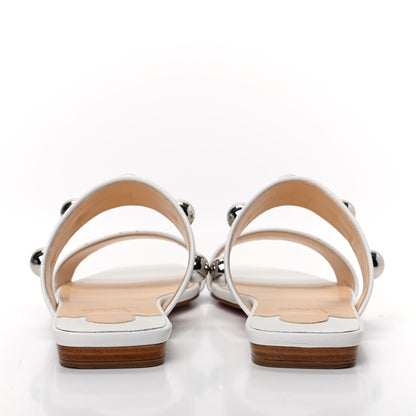 Christian Louboutin Nappa Simple Bille Slide Sandals 38.5 White 7 of 10