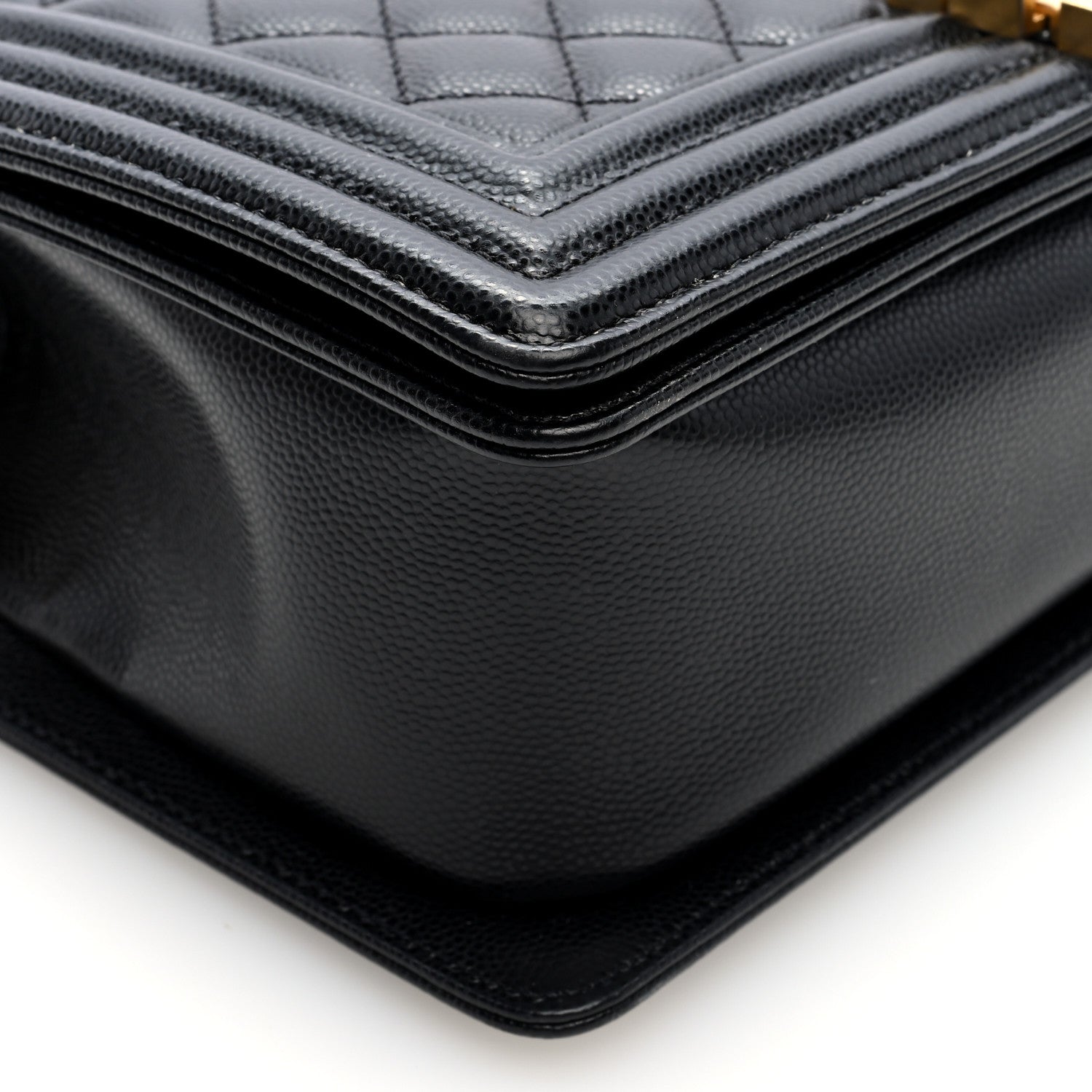 Chanel Caviar Quilted Medium Boy Flap Black 9 of 10
