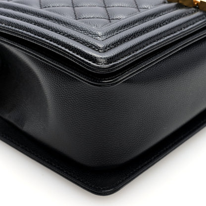 Chanel Caviar Quilted Medium Boy Flap Black 9 of 10