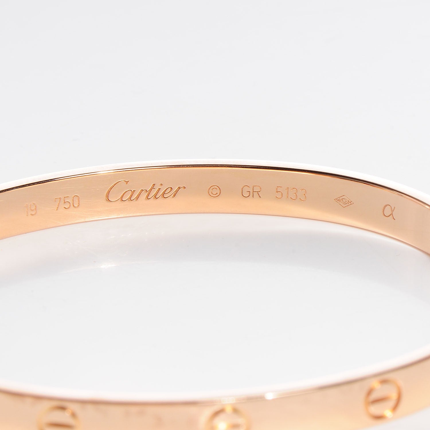 Cartier 18K Pink Gold LOVE Bracelet 19 3 of 4