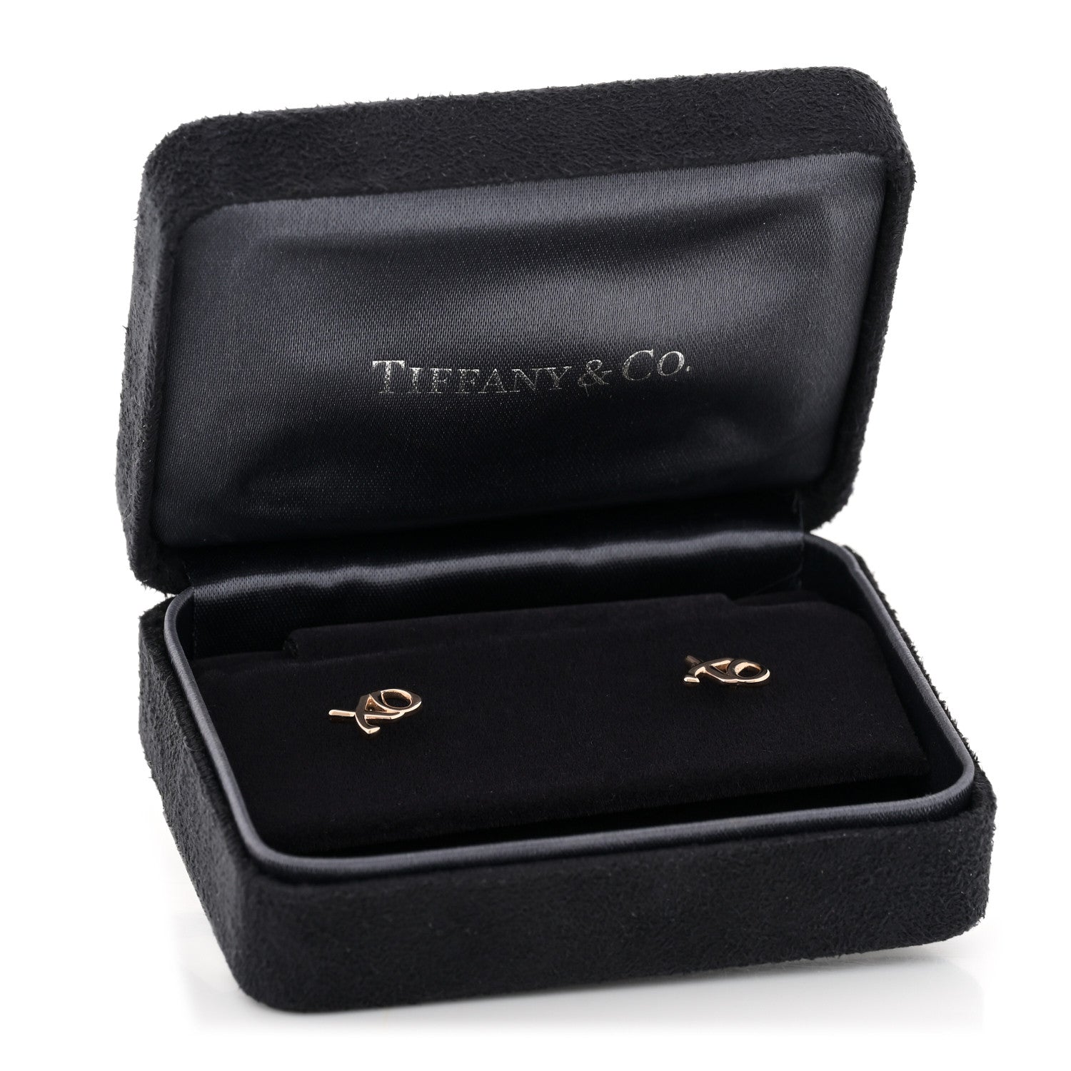 Tiffany 18K Rose Gold Paloma's Graffiti Love and Kisses Earrings 5 of 5